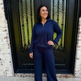 Spanx AirEssentials Wide Leg Pant in Navy