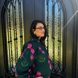 Marni Top in Hunter Green