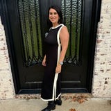 Two Tone Natalia Maxi Dress in Black