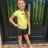 Lulu Mac Kids Babydoll Tee in Neon Yellow