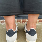 Back70 Barkley Jogger Sneakers in White/Black