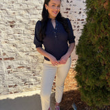 The Audrey Mixed Media Top