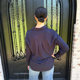 Yeni Button Up Top in Ink