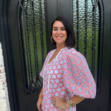 Pamela Poppy Maxi Dress in Coral