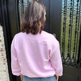 Colorful Christmas Tree Crewneck Sweatshirt in Pink