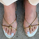Dolce Vita Kenley Sandals in Distressed Gold