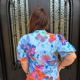 Maude Raya Top in Azure Safari