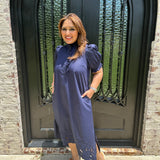 Della Dress in Navy
