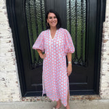 Pamela Poppy Maxi Dress in Coral