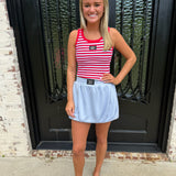 Lulu Mac Stripe Tank Top in Red