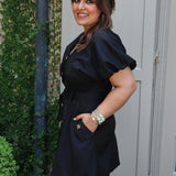 Mickey Button Down Mini in Black