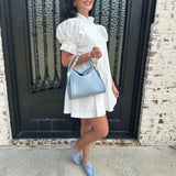 Tulum Leather Purse in Blue