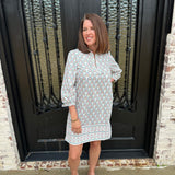 Lainey Sunshower Dress in Flora White