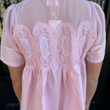 Tabi Mesh Top with Applique in Baby Pink