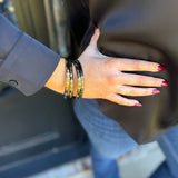 Budha Girl Koi All Weather Bangles Set of 4 in Noir