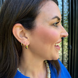 Tiny Gold Hollow Teardrop Earrings