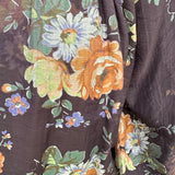 Thrive Floral Top in Chocolate