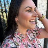 Rhinestone Tear Gem Thread Chain Duster Earrings