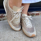 Back70 Paris G26 Rhinestone Sneakers in Gold