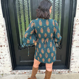 Lorenzo Dress in Hunter Green (S-2X)
