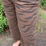 Daze Pleaser High Rise Wide Ankle in Zebra