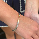 Buckle Cable Bracelet in Silver