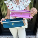 Mary Square Make Me Blush Bag in Pink Floral and Venice Vines