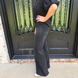 Bayeas High Rise Wide Leg Jean in Raven