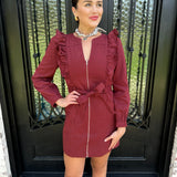 Eleanor Dress in Burgundy