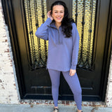 Spanx AirEssentials Brushed Half Zip in Pewter