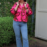 Elsa Leopard Top in Pink