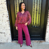 Dear John Fiona Pants in Beaujolais