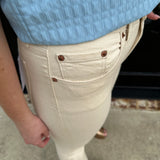 Daze Shy Girl Jeans Raw Cut in Cream