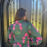 Marni Top in Hunter Green