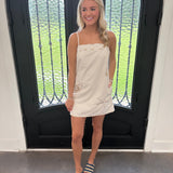 Oakley Linen Mini Dress in Oatmeal