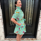 Janice Floral Dress in Green