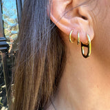 Small Solid Huggies in Gold