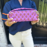 Mary Square Kiss and Makeup Mini Bag in Pink Floral and Venice Vines