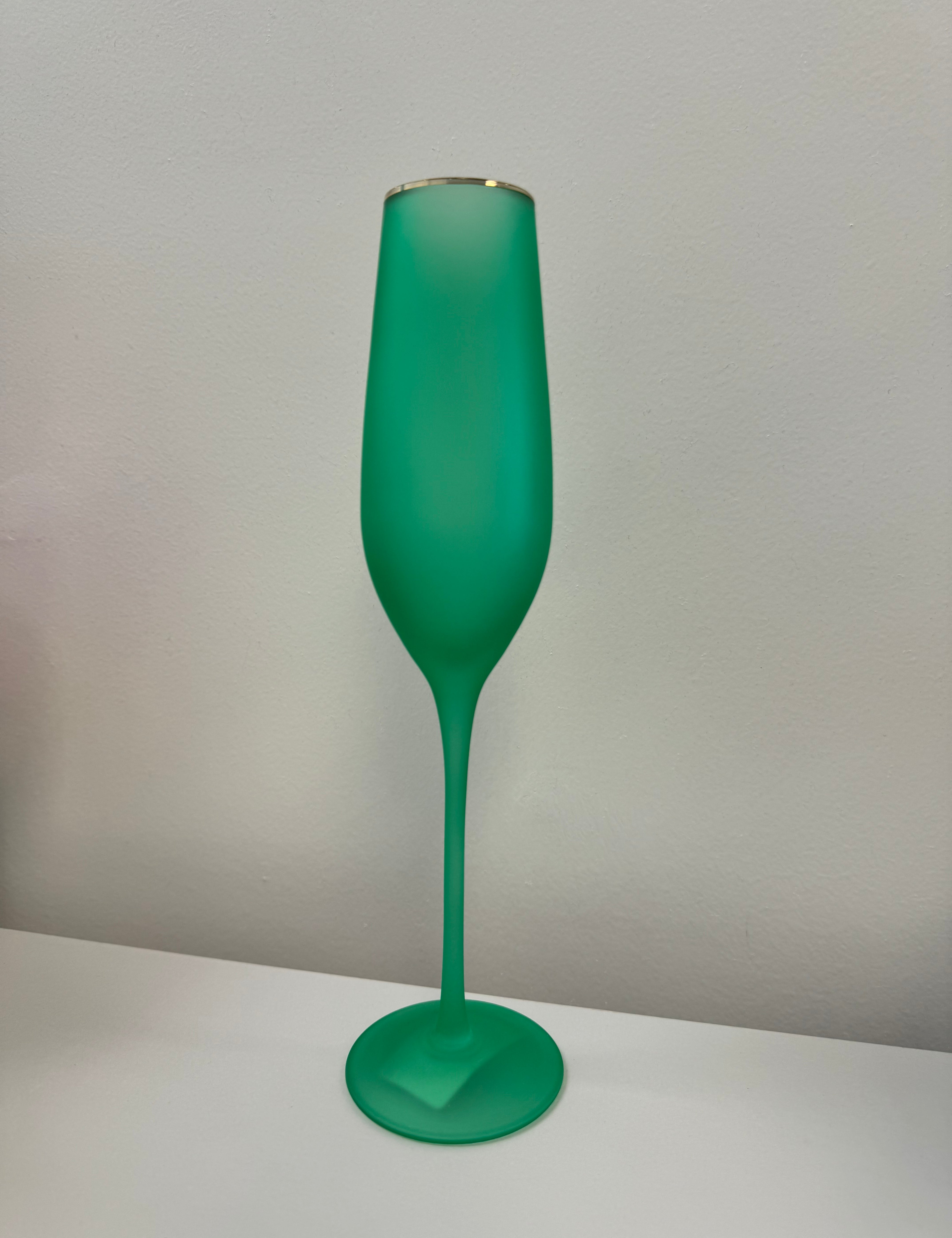 180 Degrees Frosted Flute Champagne Glasses