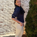 The Audrey Mixed Media Top