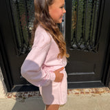 Lulu Mac Youth Terry Cloth Shorts in Light Pink