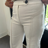 Connie Highwaisted Flare in Cream