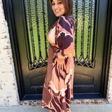 Ally Dress in Brown