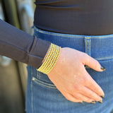 4mm Bead Stretch Bracelet in Gold