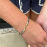 Buckle Cable Bracelet in Silver