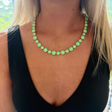 Crystal Gemstone Necklace in Jade