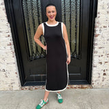 Two Tone Natalia Maxi Dress in Black