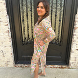 Vilagallo Cali Midi Button Up Shirt Dress