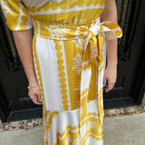 Lavi Isabella One Shoulder Maxi Dress in Yellow