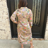 Vilagallo Cali Midi Button Up Shirt Dress